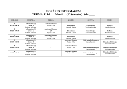 HORÁRIO DA BIOMEDICINA AV-2