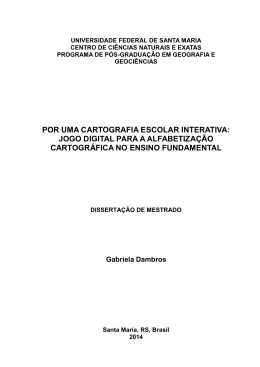 por uma cartografia escolar interativa: jogo digital para a