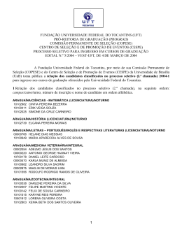 Edital n&ordm; 5 - Convoca&ccedil;&atilde;o 2&ordf; Chamada