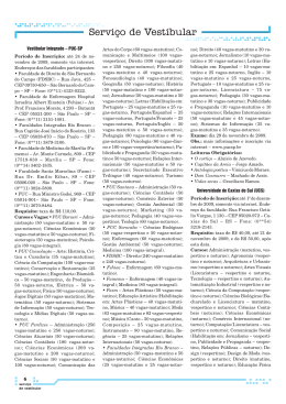 Vestibular Integrado &ndash; PUC-SP Universidade de Caxias do