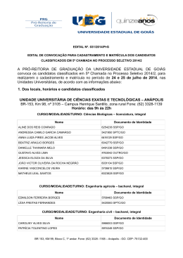 A PR&Oacute;-REITORIA DE GRADUA&Ccedil;&Atilde;O DA UNIVERSIDADE