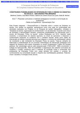 II Congresso Nacional de Forma&ccedil;&atilde;o de Professores XII Congresso