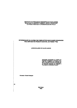 DETERMINA&Ccedil;&Atilde;O DA QUEIMA EM COMBUST&Iacute;VEIS NUCLEARES