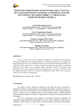 Desenvolvimento de um software para c&aacute;lculo da vaz&atilde;o de