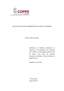 ESTUDO DA EVOLUÇÃO TERMOMECÂNICA DA BACIA DO