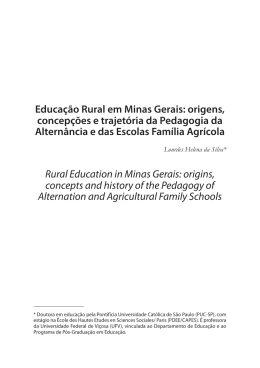 Educação Rural em Minas Gerais: origens, concepções e