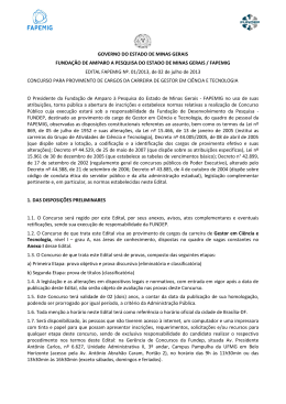 GOVERNO DO ESTADO DE MINAS GERAIS