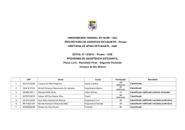 Resultado Final da Segunda Chamada