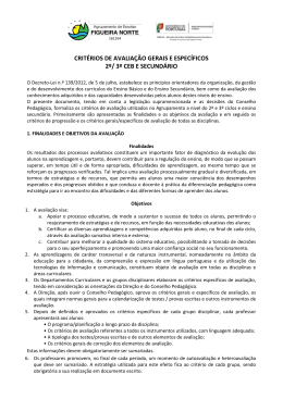 Dom&iacute;nios da avalia&ccedil;&atilde;o