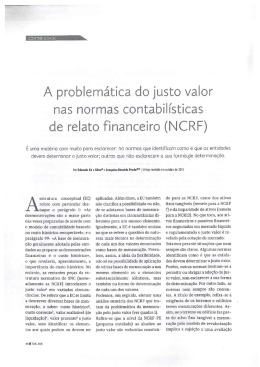 A problem&aacute;tica do justo valor