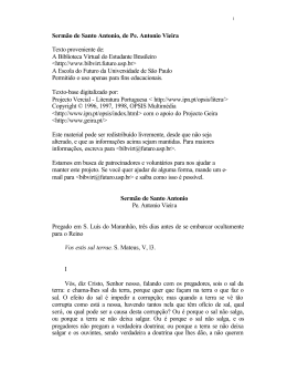 Serm&atilde;o de Santo Antonio, de Pe. Antonio Vieira Texto