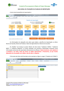 An&aacute;lise de Dados Enviados a CPD Educampo