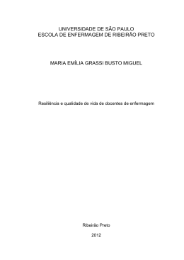 Resil&ecirc;ncia e qualidade de vida de docentes de enfermagem