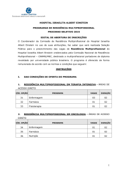 Resid&ecirc;ncia Multiprofissional