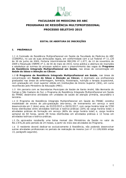 Resid&ecirc;ncia Multiprofissional