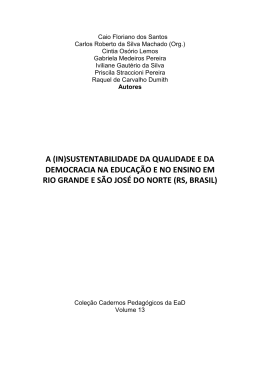 A (IN)SUSTENTABILIDADE DA QUALIDADE E - SaberCom