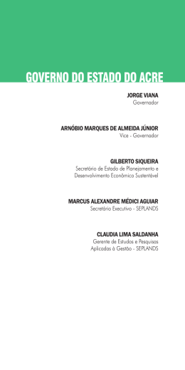 Acre em N&uacute;meros - 2006 - Governo do Estado do Acre