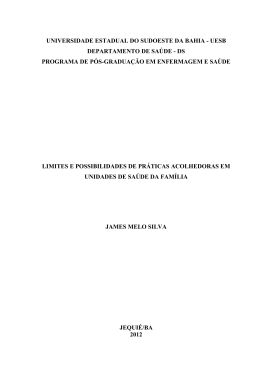 Limites e possibiliades de práticas acolhedoras em unidades de