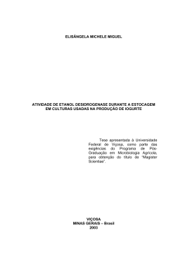 elis&acirc;ngela michele miguel atividade de etanol - Locus