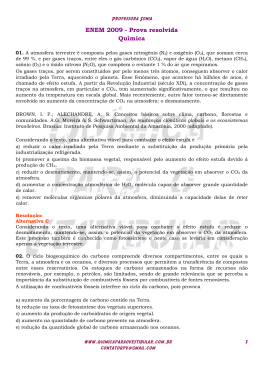 ENEM 2009 - Prova resolvida Qu&iacute;mica