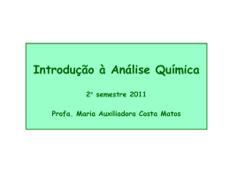 Introdu&ccedil;&atilde;o &agrave; An&aacute;lise Qu&iacute;mica