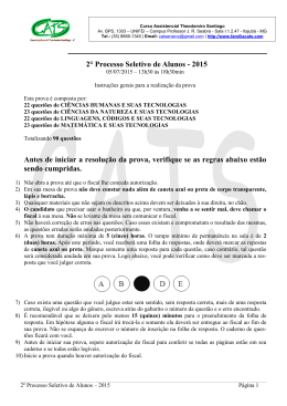 2&ordm; Vestibulinho 2015