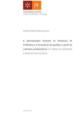 Ism&eacute;nia Maria Gomes Loureiro A Aprendizagem Baseada na
