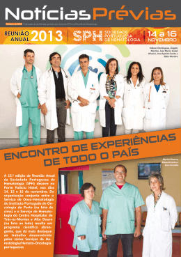 Notícias Prévias - Sociedade Portuguesa de Hematologia