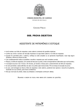 Prova - Quest&otilde;es e Quest&otilde;es