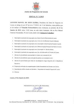 EDITAL N.u 3-2015 AUGUSTO MANUEL DE JESUS