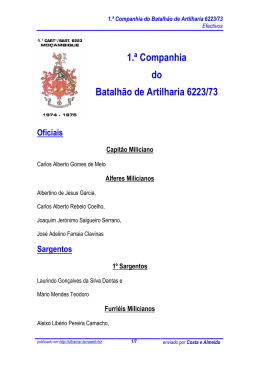 1.&ordf; Companhia do Batalh&atilde;o de Artilharia 6223/73