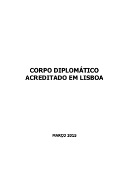 Livro do Corpo Diplom&aacute;tico Acreditado em Lisboa