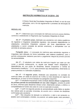 Instrução normativa Nº01/2014
