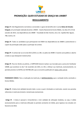 Clique aqui e veja o REGULAMENTO.