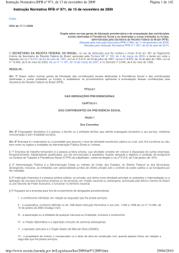 Instru&ccedil;&atilde;o Normativa RFB n&ordm; 971, de 13 de