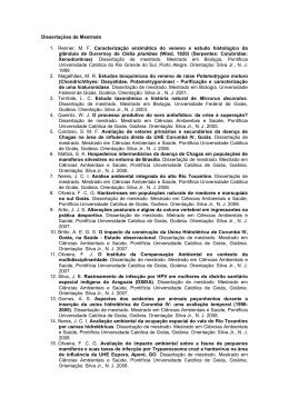 Disserta&ccedil;&otilde;es de Mestrado Revisado