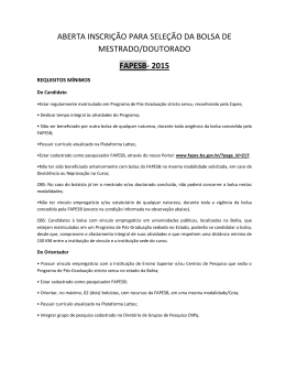 aberta inscri&ccedil;&atilde;o para sele&ccedil;&atilde;o da bolsa de mestrado/doutorado