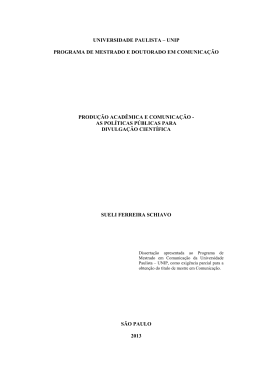 Produção acadêmica e comunicação