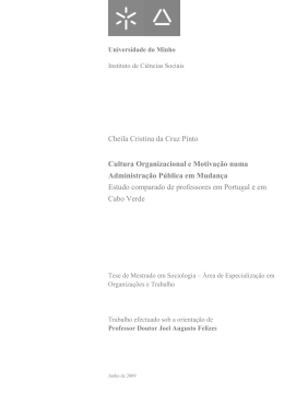Tese Cultura Organizacional e Motivação numa Administração