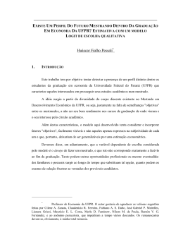 Existe um perfil do futuro mestrando dentro da