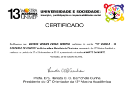 Certificamos que MARCOS VIN&Iacute;CIUS FIDELIS BEZERRA