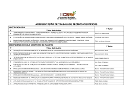apresenta&ccedil;&atilde;o de trabalhos t&eacute;cnico-cient&iacute;ficos