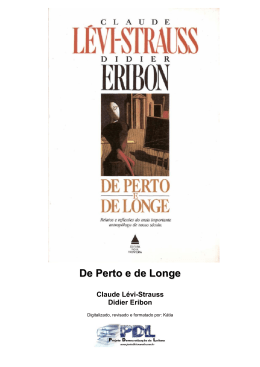 De Perto e de Longe Claude L&eacute;vi