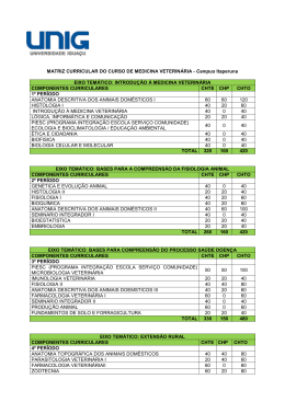 Veja aqui a Estrutura Curricular do Curso de Medicina Veterin&aacute;ria