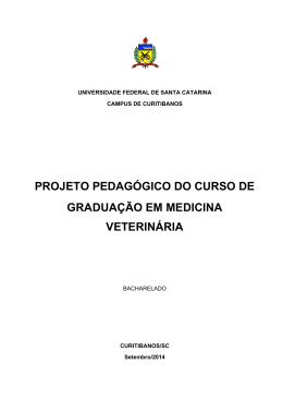 Projeto Pedag&oacute;gico Medicina Veterin&aacute;ria 2015.1