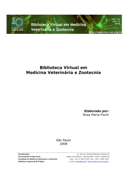 Projeto - Biblioteca Virtual em Medicina Veterinária e Zootecnia
