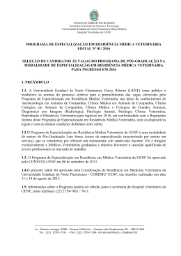EDITAL DE SELECAO RESIDENCIA 2016