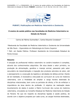 O ensino de sa&uacute;de p&uacute;blica nas faculdades de Medicina Veterin&aacute;ria
