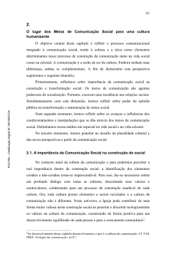 61 O lugar dos Meios de Comunica&ccedil;&atilde;o Social para uma