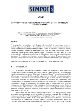 ESTUDO DOS MEIOS DE COMUNICA&Ccedil;&Atilde;O INTERNA EM